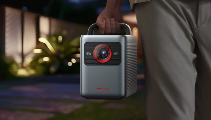 Portable Nebula projector being carried