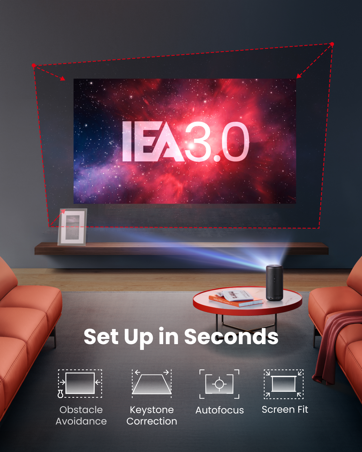 Capsule 3 (New) | 1080p Mini Google TV Projector