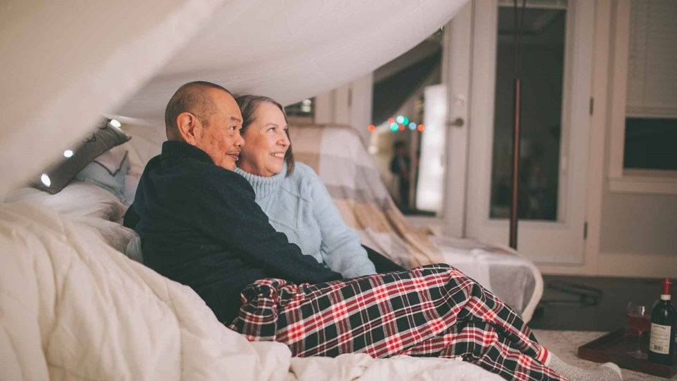 A couple watching movies