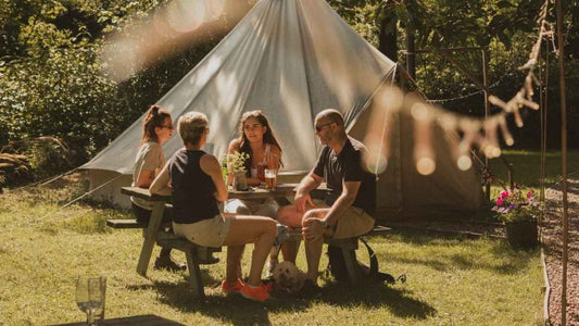 Glamping tent accommodation