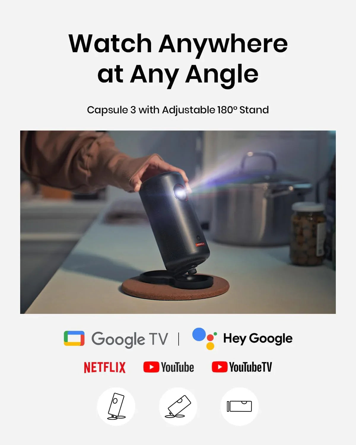 Capsule 3 Laser | Laser-Powered Mini Projector