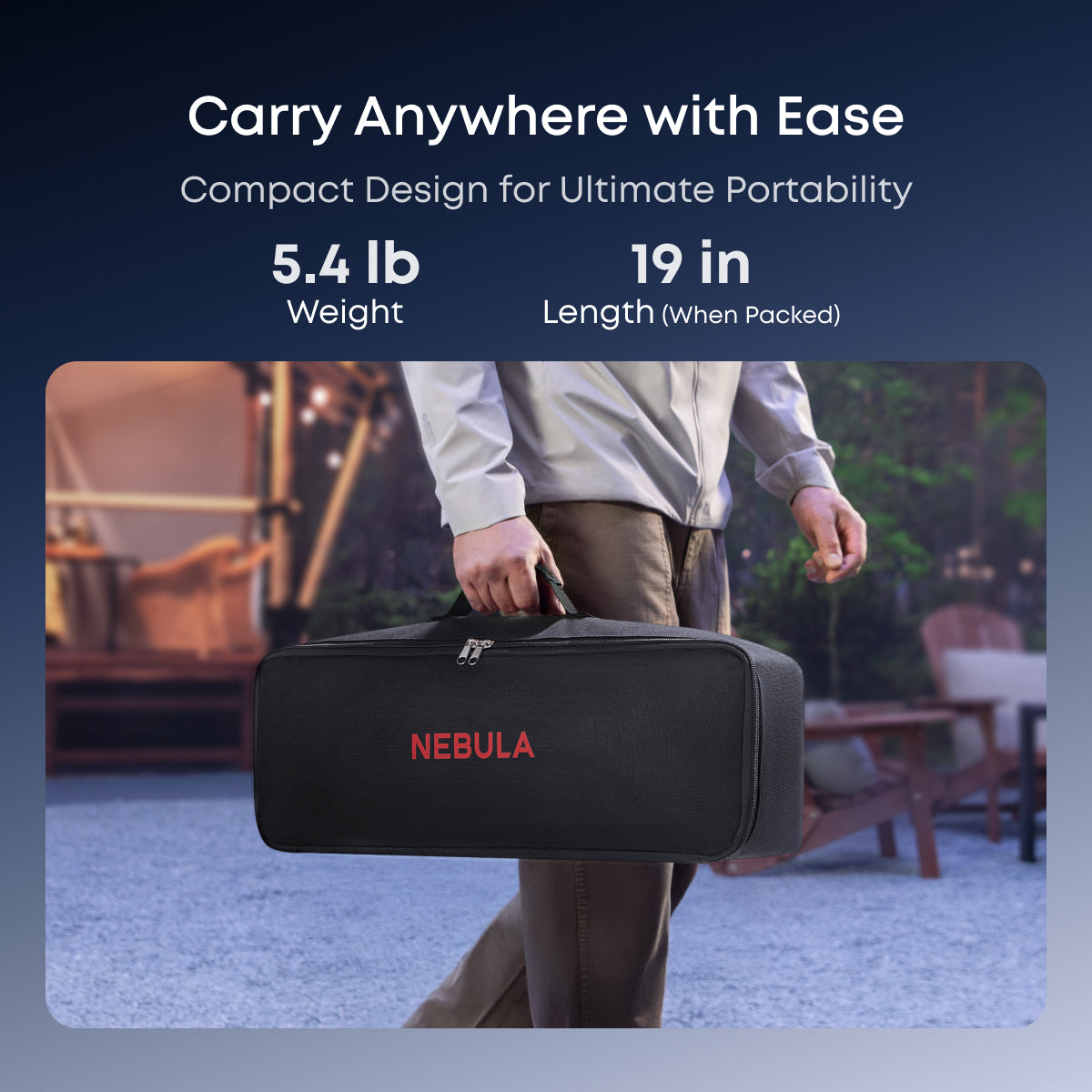 NEBULA 100-Inch Home Projector Screen | Durable &amp; Easy Setup