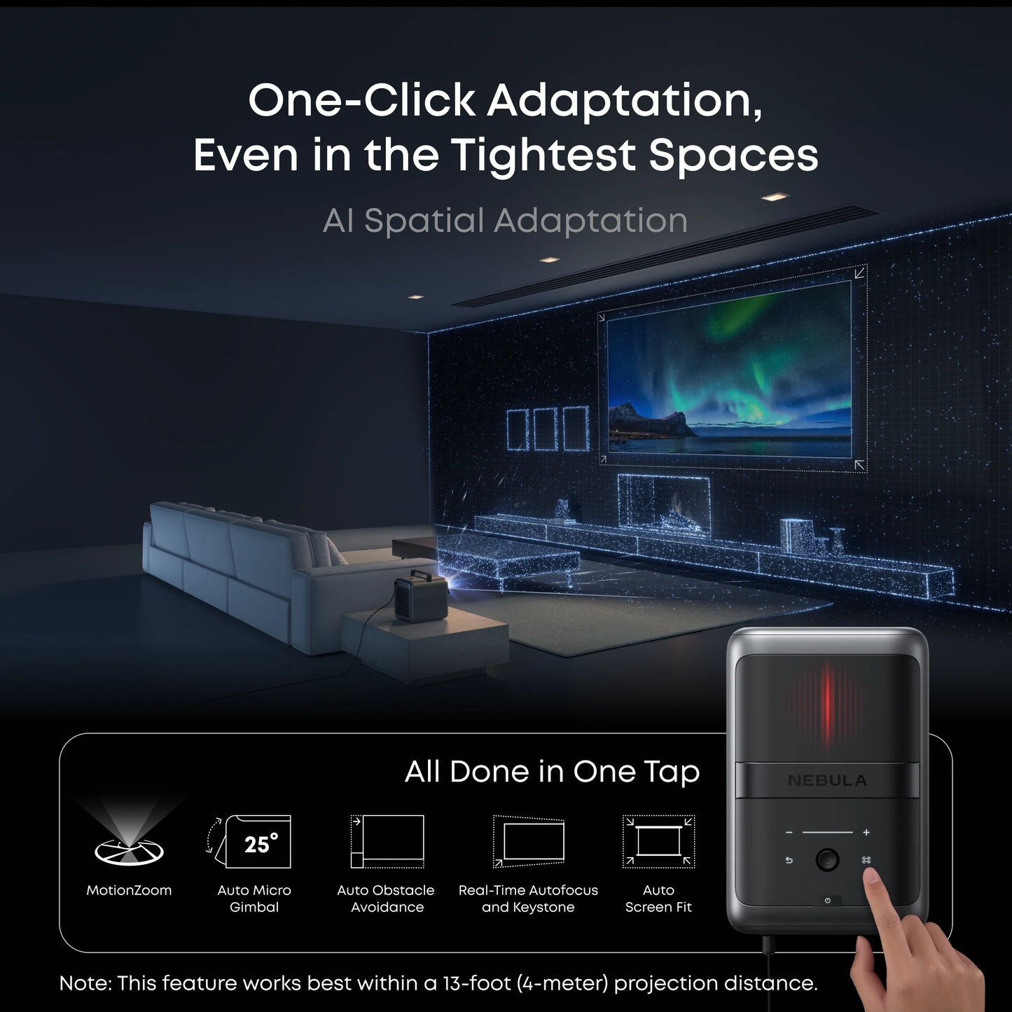 NEBULA X1 | 4K Triple Laser Projector with Micro Gimbal