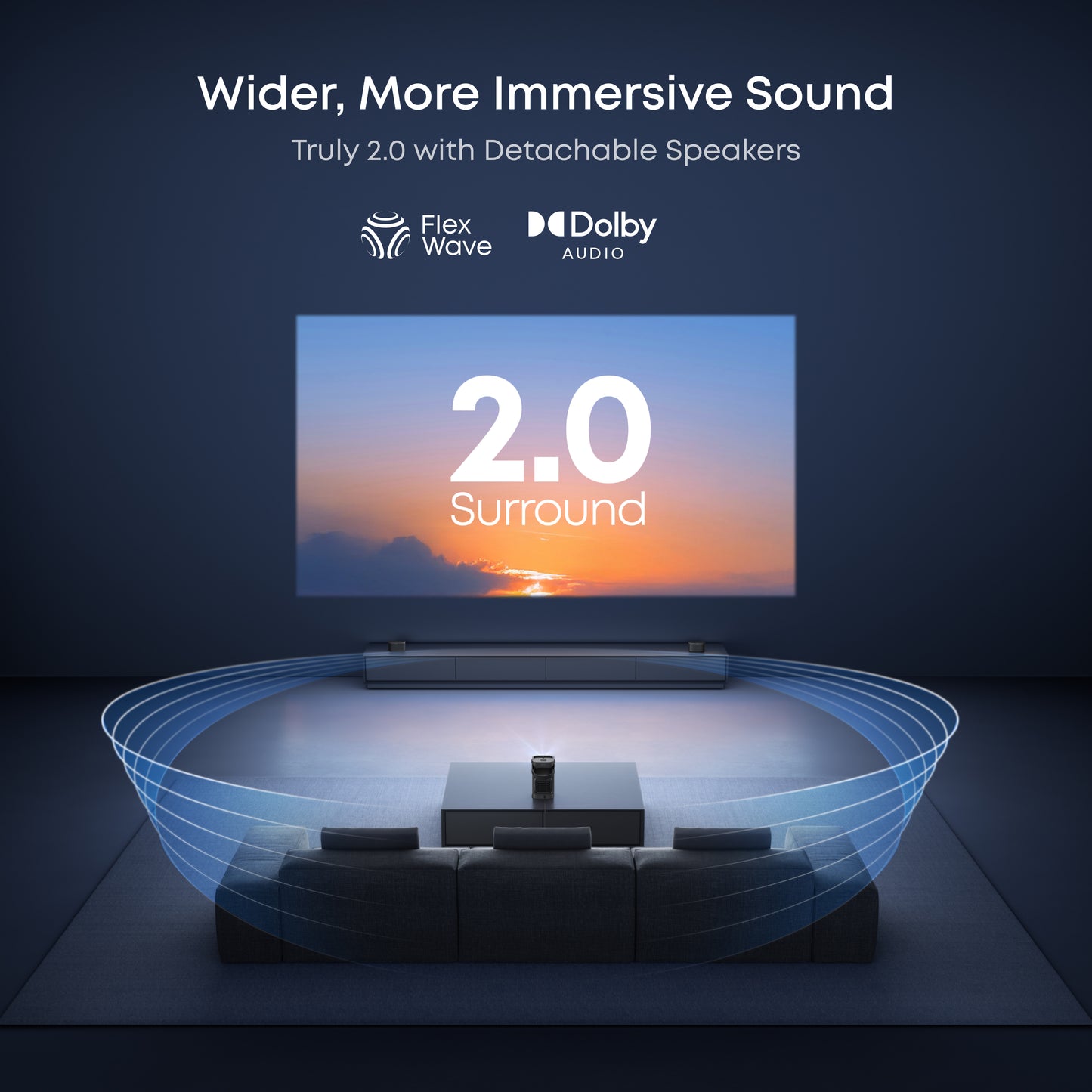 Nebula P1 | World's First Portable Projector with Detachable Speakers